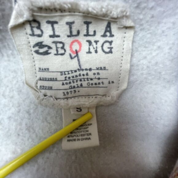 Billabong Jacket Womens Small Hoodie Sweatshirt Plaid Peacoat Cozy Double Button - Picture 4 of 7